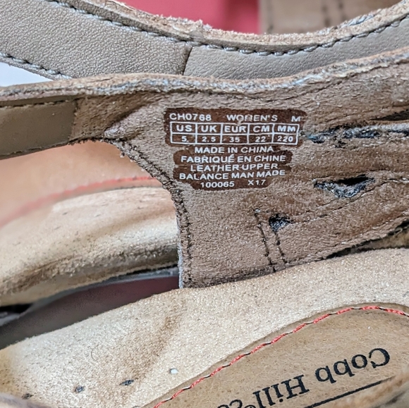 Rockport Cobb Hill Aubrey Khaki Multi Color. Leather Wedge heel. Women's Size 5. - Picture 10 of 14